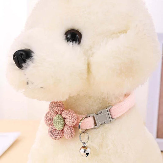 Cute Flower Adjustable Buckle Pet Collar