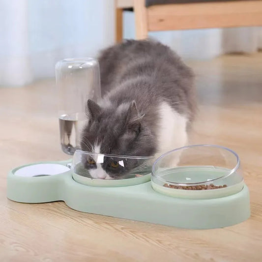 Double Feeder Bowl For Dog & Cat